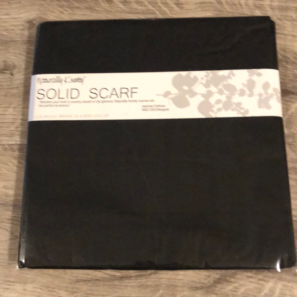 Naturally Knotty Solid Scarf Color Black